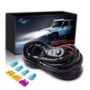 MICTUNING LED Light Bar Wiring Harness Off Road Power 40A Relay Fuse ON-Off Switch (2 Lead)