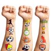 104 PCS Soccer Ball Temporary Tattoos Themed Birthday Party Decorations Favors Supplies Decor Funny Football Sports Player Tattoo Stickers Gifts For Game Boys Girls Class School Prizes Carnival