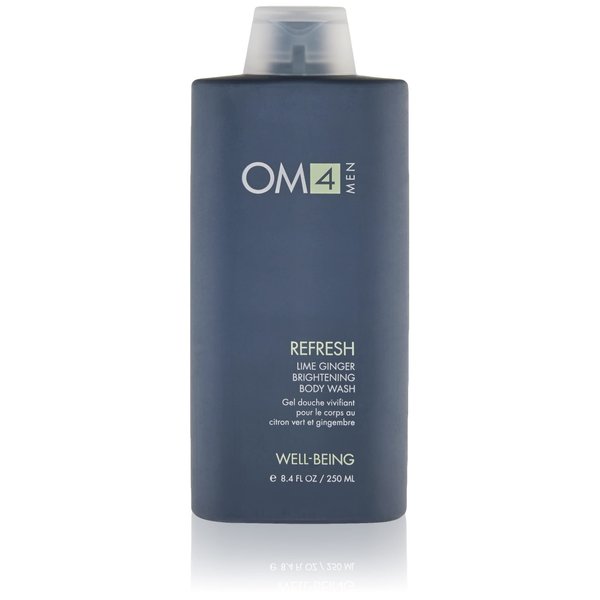 Organic Male OM4 Refresh: Lime Ginger Brightening Body Wash - Mens bodycare with Vitamin C to Cleanse and Nourish