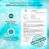 SUNATORIA Foot Peeling Mask - 2 Pack - Dermatologically Tested Foot Exfoliator - Instant Feet Scrubber Dead Skin, Callus Remover, Dry Cracked - Foot Peel Mask make Soft Baby Feet (Aloe Vera)