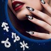 48 Pcs Zodiac Nail Charms Zodiac Sign Charms for Nails 3D Rhinestone Jewelry Nail Art Nail Charms DIY Horoscope for Jewelry Making Nail Necklace Bracelet Earrings Crafts Supplies (Gold, Silver)
