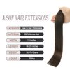Aison Dark Brown Invisible Tape in Hair Extensions Human Hair 18 Inches 40g 20 Pcs/Pack Tape ins Human Hair Extensions Real Hair Extensions Tape in