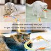 TUSATIY Cat Feather Toys with Bell 4Pack, Colorful Cat Teaser Cat Springs Ribbon Toys,Interactive Cat Toys for Indoor Cats Kitten, Suitable for Cats Bite & Hunt