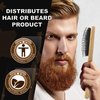 Bossman Boar and Nylon Bristle Hair and Beard Brush - Detangles & Straightens - Wooden Oval Wet Brush for Men