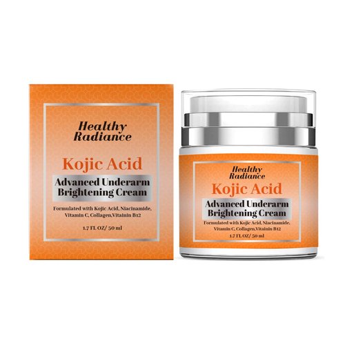 Kojic Acid Advanced Underarm Brightening Cream | Glutathione | Kojic Acid | Vitamin C |Niacinamide | Collagen| Vitamin E | Non Greasy | Dark Spot Corrector Orange Scent | Cruelty Free 1.7 Fl Oz/50ml