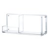 AMT CLEAR Acrylic Make Up Organizer, Business License Frame for Cosmetology or Other Businesses, Makeup Brush Holder, Pen Holder,Business Card Display (Cream)