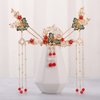 Engjajo Alloy Hair Sticks Pins Long Tassel Butterfly Flower Hanfu Chinese Hair Comb Set of 1 Earrings Traditional Classical