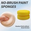 2Pcs Painting Sponges Set - Round Paint Sponge for Smooth Application - Reusable Sponges for Brush-Free Painting - Ideal for Furniture & Craft Projects