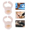 100 Pieces Cup Rings Glue Rings,Silicone Semi-Permanent Rings Nail Art Adhesive Glue Holders Palette For For Eyelash Extension Nail Art (L)