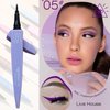 Metfdlaig Purple Liquid Eye Liner Pen with Ultra Fine Felt Tip, 24 Hours Waterproof & Smudge-proof Eyeliner Pen, Quick Drying Formula Long Lasting High-Pigmented Eye Makeup Gift Kit(Purple)