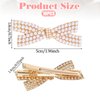 10 Pcs Pearl Bow Hair Clips Bow Pearls Hairpin Duckbill Hair Claw Clips Non-Slip Duckbill Clip Gold Metal Hair Clip Hair Accessories Headwear Styling Tools Elegant Cute Hair Clips for Girls and Women