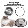 Cat Bowls for Food and Water,2PCS Rapsrk Non-Slip Stainless Steel Small 8 Oz Pet Bowl with Removable Rubber Base Dog Bowl,Stackable Puppy Dishes with Cute Cat Painted