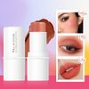 Yeweian Blush Stick, Matte Cream Blush Stick for Cheeks, Eyes and Lips Natural Makeup Waterproof Long Lasting(06 Coral)