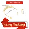 Araluky Red Birthday Crown Adult Woman & Its My Birthday Sash Happy Birthday Tiara Birthday Headband Birthday Hat Birthday Girl Crown for Women Party Favors Gift