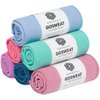 Shandali Hot Yoga Towel - Suede - 100% Microfiber, Super Absorbent, Bikram Yoga Mat Towel - Exercise, Fitness, Pilates, and Yoga Gear - Gray 26.5" x 72"