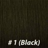 25 Strands Wavy Body Wave Micro Ring Links Locks Beads Keratin Stick I Tipped Pre Bonded Human Hair Extensions Color #1 (Black)