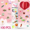 100 Pieces Cute Sweet Treats Candy Stickers, Waterproof Vinyl Decal Dessert Stickers Ice Cream Cupcake Stickers for Laptop, Water Bottle, Skateboard, Teachers Reward Stickers for Kids Students