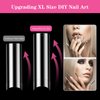 500 Pcs No C Curve Nail Tips XL Long Clear Nail Tips for Acrylic Nails Professional Set,10 Sizes Square Straight Tapered Half Cover Fake Nails Tips Ballerina Coffin French Nail for Salon DIY Nail Art