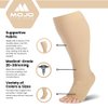 Surgical Opaque Knee-Hi Firm Support Open Toe 20-30mmHg Graduated compression Surgical Weight -- Made in USA (2XL, Beige) by Mojo Compression socks