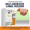 Performore 50-Pack Self-Adhesive 3x5 Index Card Pockets | Top-Loading Clear Plastic Sleeves | Durable Reusable Label Holders for Bulletin Boards, Walls, Storage Bins, and Classrooms