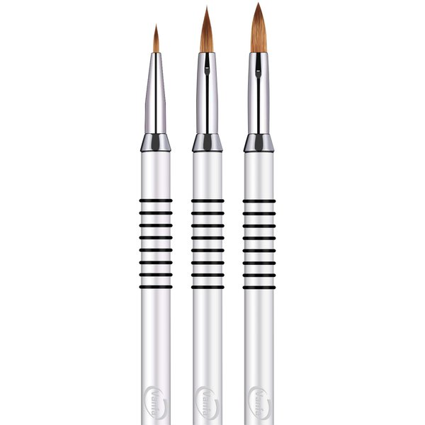 Vanfa Detailing Nail Art Brush Set (3pcs 3D Brush Set #79012)