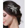 Bridal Hair Accessories Silver Wedding Hair Pieces for Brides Hair Comb for Women Crystal Rhinestone Bridal Hair Side Comb for Prom Party
