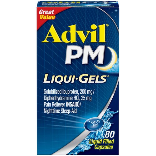 Advil PM Ibuprofen 200 mg Liqui-Gels 80 ea