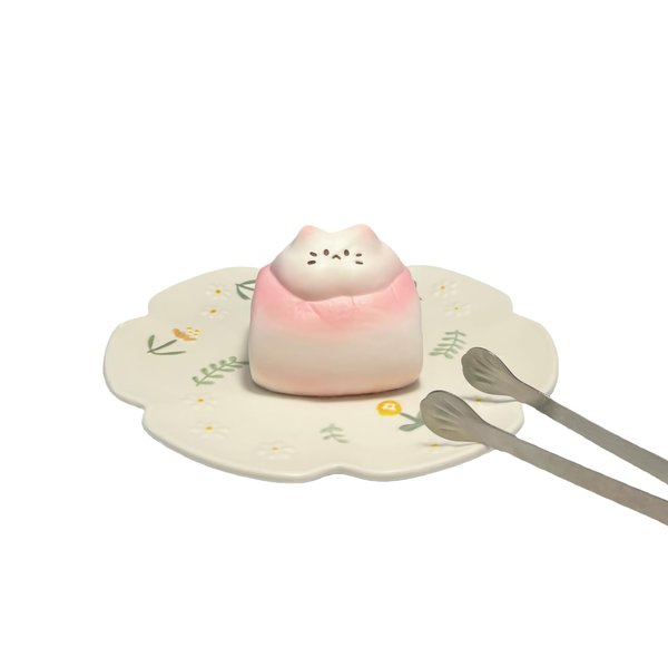 Peajour Stress Balls - Cat Bread Slow Rising Squishy, Pink Bread Squishy for Party Favors, Classroom Prizes, Christmas Stocking, Birthday Goodie Bags, Ice Cream Squishy Cake Squishy