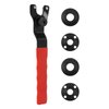 Grinder Wrench Universal Adjustable Grinder Spanner ​Wrench with 4 Grinder Shaft Nut, Compact With Nuts Wide Compatibility Repair Easy To Use Angle Grinder Wrench(COLOR:Red)