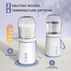 MOMFANN Portable Bottle Warmer, Travel Baby Bottle Warmer for Breastmilk On The Go, Leak-Proof, 2 Modes Fast Heating, Baby Blue