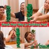 Funwares Wooden Blocks Stacking Game, Tumbling Tower and Balance Game, Family & Party Fun, Game for Kids and Adults, Ages 6+, Santa’s Christmas Tree Stack-Up, Christmas Tree Wood Blocks Stacking Game