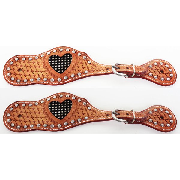 CHALLENGER Horse Western Riding Cowboy Boots Leather Spur Straps Tack 7498