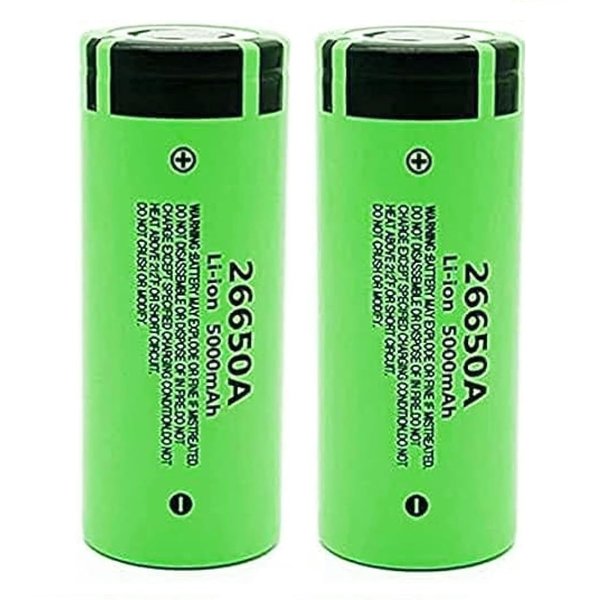 Svenirven 3.7V 5000mAh 2-6-6-5-O Rechargeable Battery for for flashlights, Power Tools and Other Equipment 2 Packs