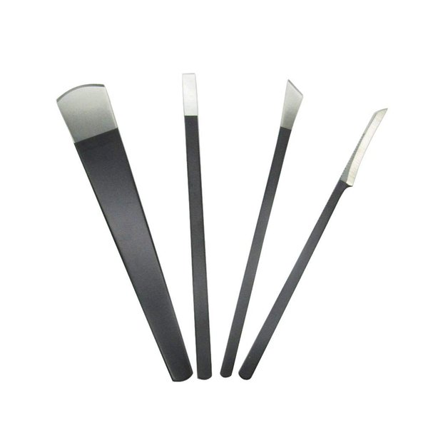 Pedicure Knife, 4 pcs Ingrown Toe Nail Correction Nippers Clipper Remover Professional Pedicure Nail Knife Set with Storage Bag