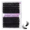 WENDY Lashes Clusters Lash Clusters 60D+80D DIY Eyelash Clusters 3D Effect 16-20mm Cluster Eyelash Extensions Black Cluster Lashes Wispy Soft Individual Lashes(3D Effect,60D+80D D,16-20mm)
