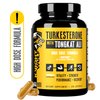 Turkesterone 17,500mg [Max Potency] + BioPerine® for High Absorption Supplement with Tongkat Ali - Increase Lean Muscle Growth & Recovery, Drive & Stamina - USA Made & Non GMO - 120 V Capsules