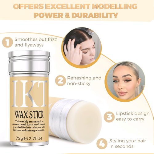 ZENTANMEI Hair Wax Stick For Women Frizz Control Hair Gel Stick Hair Stick Wax For Flyaways & Wigs Non-Greasy 2.7 Fl Oz Hair Styling Products For Flyaways Edge & Frizz Hair