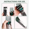3 Inch Clipper Guards, Hair Clipper Guide Combs Premium for Wahl Clippers Mega Cutting Guides/Combs with 8 Cutting Lengths from 1.25-3 Inch Fit Most Size Wahl Clippers (8pcs From 1.25-3 Inch, Green)