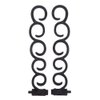 2Pcs/set Women Hair Braiding Tool Hair Twist Styling Clip Braider Roller Bun Maker DIY Hair Band Accessories Black
