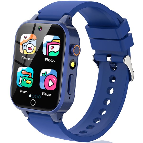 Vakzovy Kids Smart Watch for Kids with 26 Puzzle Games HD Camera MP3 Player Audiobook Video Pedometer Habit Tracking Learn Card Flashlight Kids Smart Watch Boys Gift for 5-12 Year Old Boys Toys