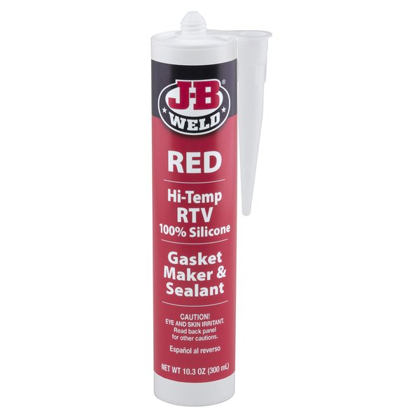 J-B Weld 31914 Red High Temperature RTV Silicone Gasket Maker and Sealant - 10.3 oz.
