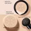 GL-Turelifes Mushroom Head CC Cream Air Cushion Face Foundation Water Feeling Flawless BB Cream Moisturizing Oil Control,Long Lasting & Smoothing Natural Concealer (#04Nude, 0.53 oz)