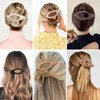 CHANDAT Flat Hair Clips 6 pcs Lay Down Claw Clips French Concord Hair Clips for Thick Hair Alligator Hair Clips for Thin Hair Duck Bill Hair Barrettes Hair Accessories for Women - Brown