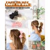 3 Pcs Bow Claw Clip Bow Clips for Women Satin Hair Bow Clips Nonslip Claw Clips for Thick Thin Hair Claws Clamps Barrettes (Black+White+Pink)