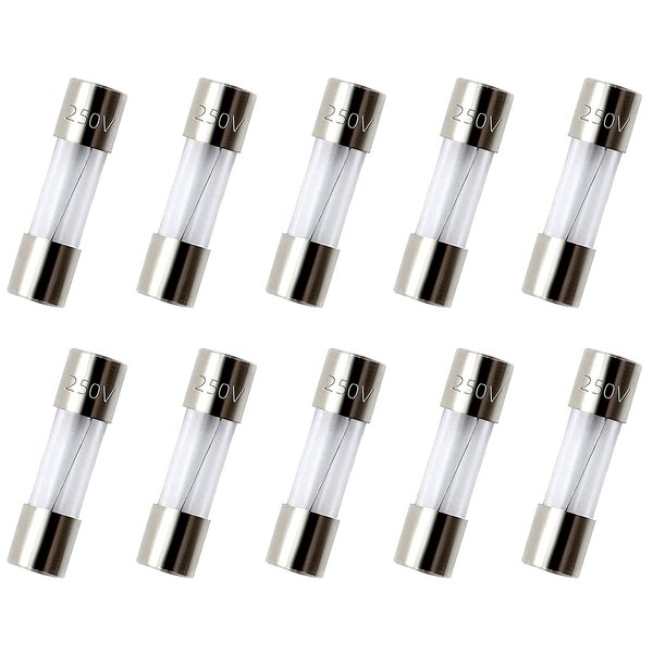 SIXQJZML 10 Pack F2AL Fast-Blow Fuse 2A 250V Glass Fuses 0.2 x 0.78 inch / 5 x 20 mm (2amp) (F2A)
