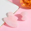 2 Pcs Gua Sha Scraping Massage Tool Gua Sha Facial Tool Massage Stone Gua Sha Tool for Body Spa Skincare Eye Face Neck Beauty Relaxing (Rose Quartz)