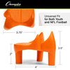 Champion Sports Double Rubber Construction Football Sidewinder Kicking Tee - Extra Elevation - High Visibility Orange - 2"