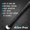 Alien Pros Bat Grip Tape for Baseball (2 Grips) – 1.1 mm Precut and Pro Feel Bat Tape – Replacement for Old Baseball bat Grip – Wrap Your Bat for an Epic Home Run (2 Grips, Black)