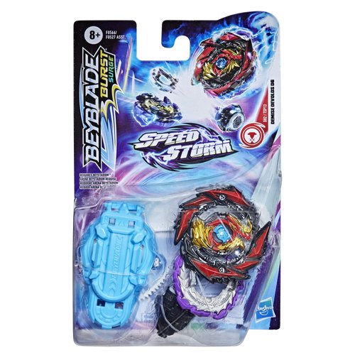 Beyblade Burst Surge Speedstorm Demise Devolos D6 Spinning Top Starter Pack – Balance Type Battling Game Top with Launcher, Toy for Kids
