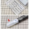 ANSAI Model Scriber Laser Mark Blades 0.2/0.4/0.6/0.8/1.0 mm with Rubber Cap + Carving Masking Tape 3mmx30m,Scribing line, For Engraved,Panel line,Resin GK,Scale Model
